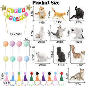 Comfudu paw-up cat figurine features lifelike detail for striking cake toppers.