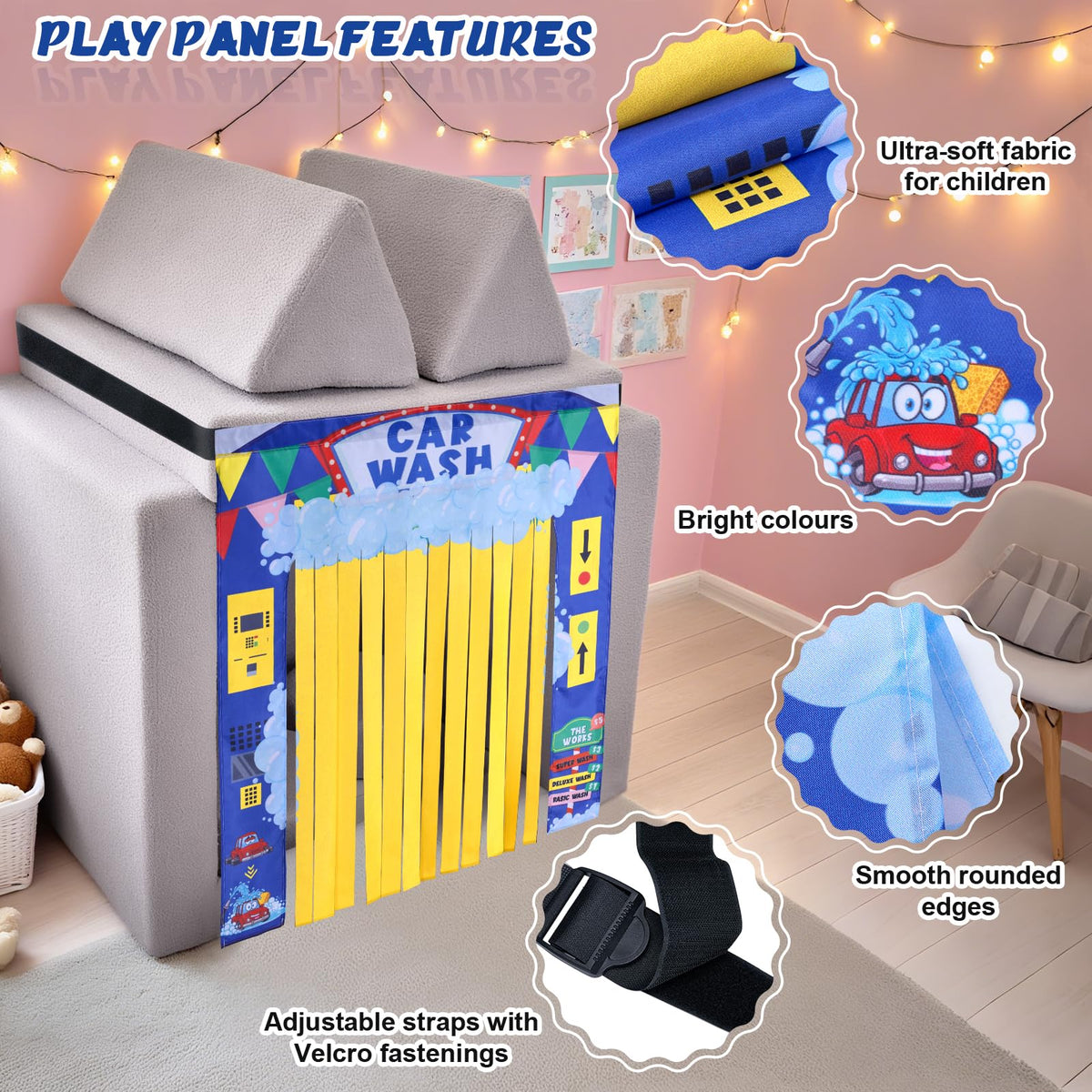 ComfyKit fire station panel with easy attachment for quick setup and play