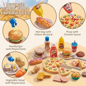 Comirth play food sets desserts and snacks encourage sweet pretend treats and social role play.