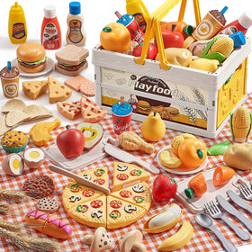 Comirth play food sets pizza design for imaginative meals and creative playtime.