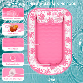 COMMOUDS 0.3mm PVC material provides durable, UV-resistant flotation with a soft feel