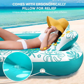 COMMOUDS removable cervical pillow enhances neck support while lounging.