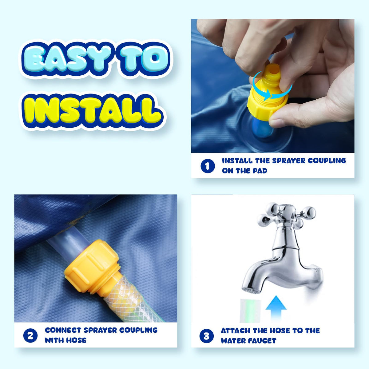 COMMOUDS Splash Pad adjustable spray lets you tailor the splash height