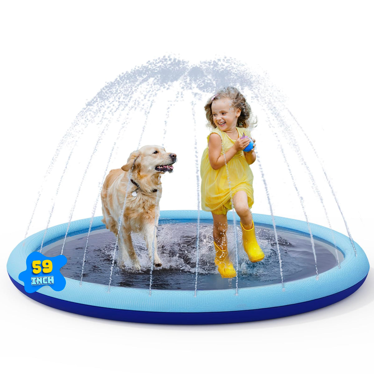 COMMOUDS Splash Pad non-slip surface keeps kids safe during backyard splashes