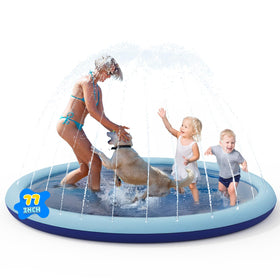 COMMOUDS splash pad non-slip surface keeps kids safe during water play