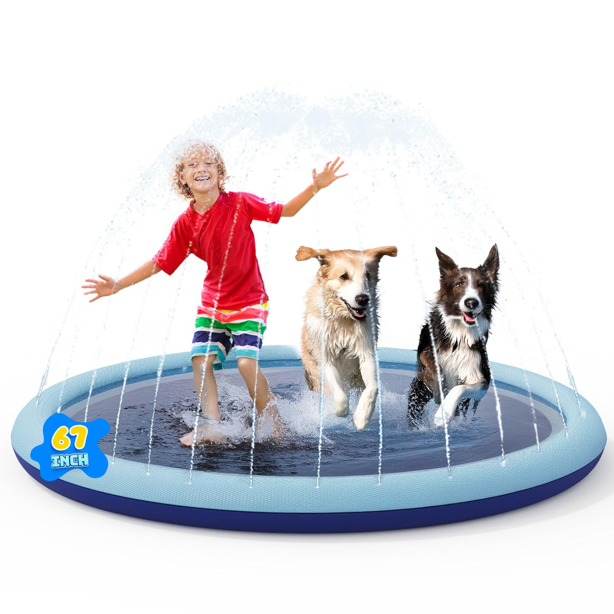COMMOUDS Splash Pad non-slip texture helps kids and pets stay steady on wet surfaces