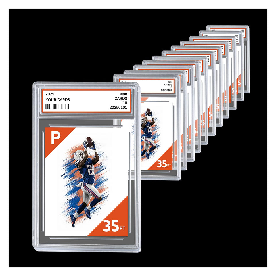 Comnge 12ct graded card slab case showcases cards in crystal-clear, UV-protected display.