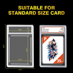 Comnge graded card slab header position enables easy labeling and quick organization.