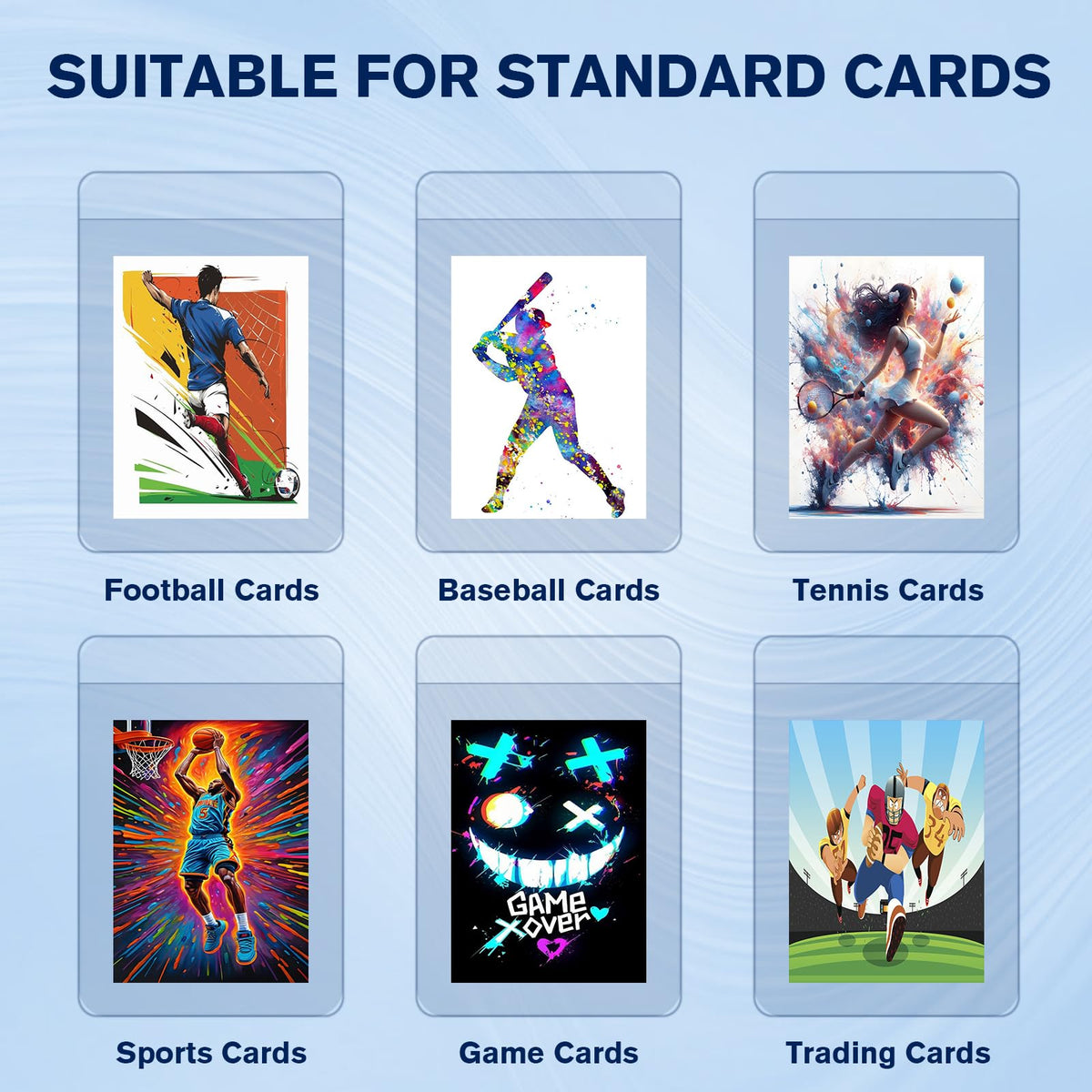Comnge half-inch lip design keeps cards seated during shipping.