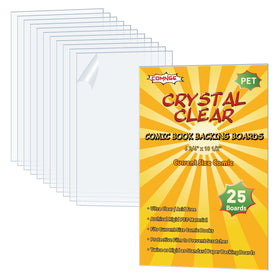 Comnge PET board crystal-clear front and back view for pristine double-sided artwork