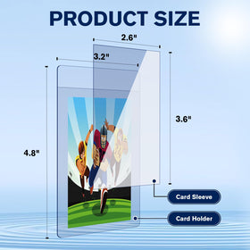 Comnge PSA-grade-ready semi-rigid holder shown inside binder for secure grading submissions.