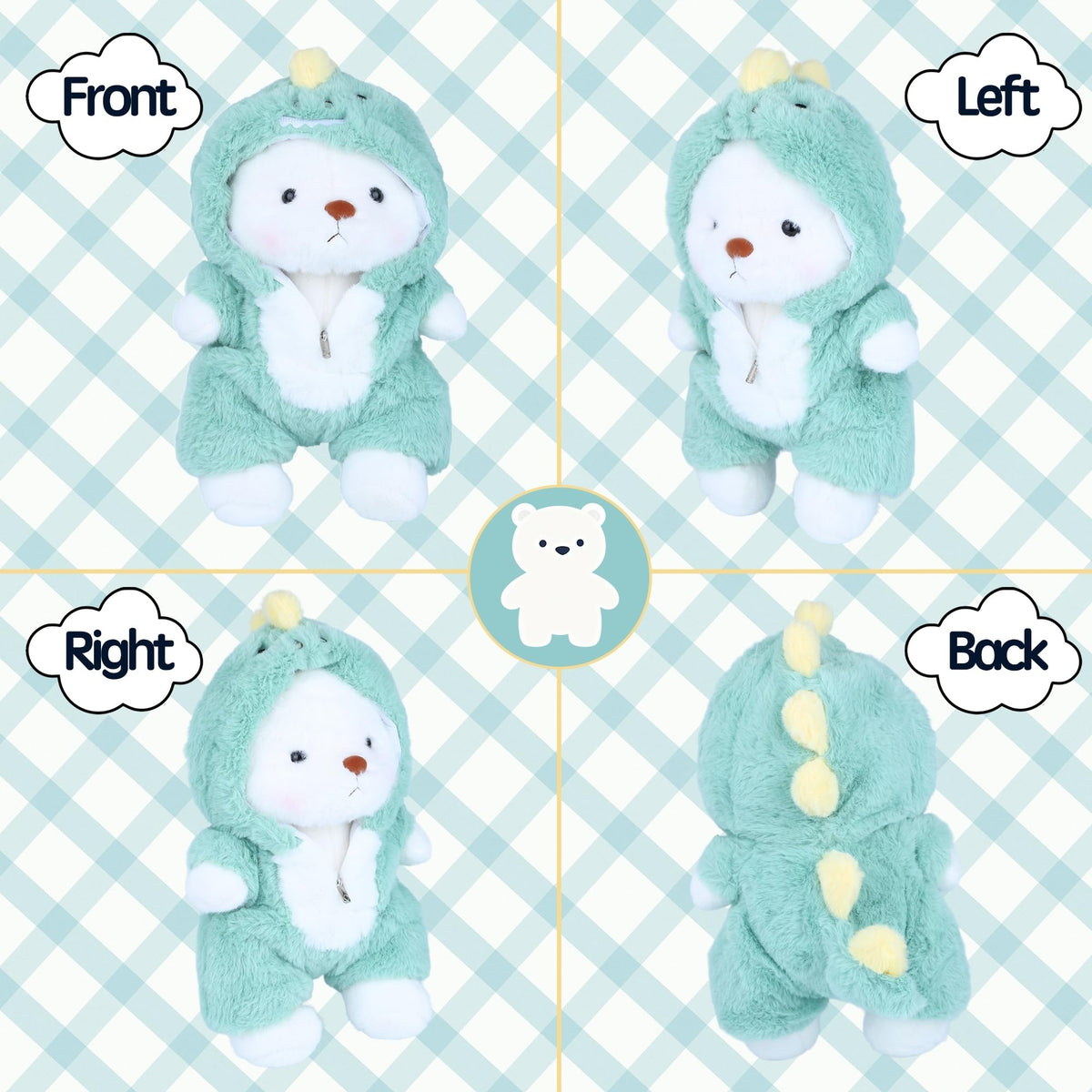 Comnonage Teddy Bear 13-inch size for easy cuddling and portability.