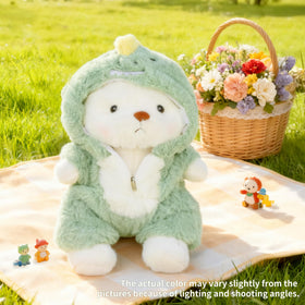 Comnonage teddy bear with movable legs for dynamic poses and display.