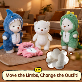 Comnonage Teddy Bear Plush dressed as a cute lamb for gifting.