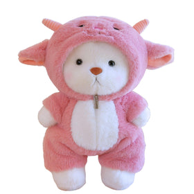 Comnonage Teddy Bear Plush with movable legs, ideal for playful poses and bedtime cuddles.