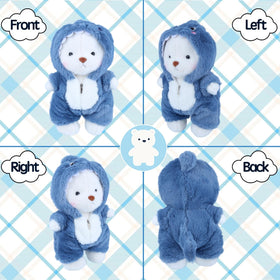 Comnonage teddy bear as a travel companion in a small bag