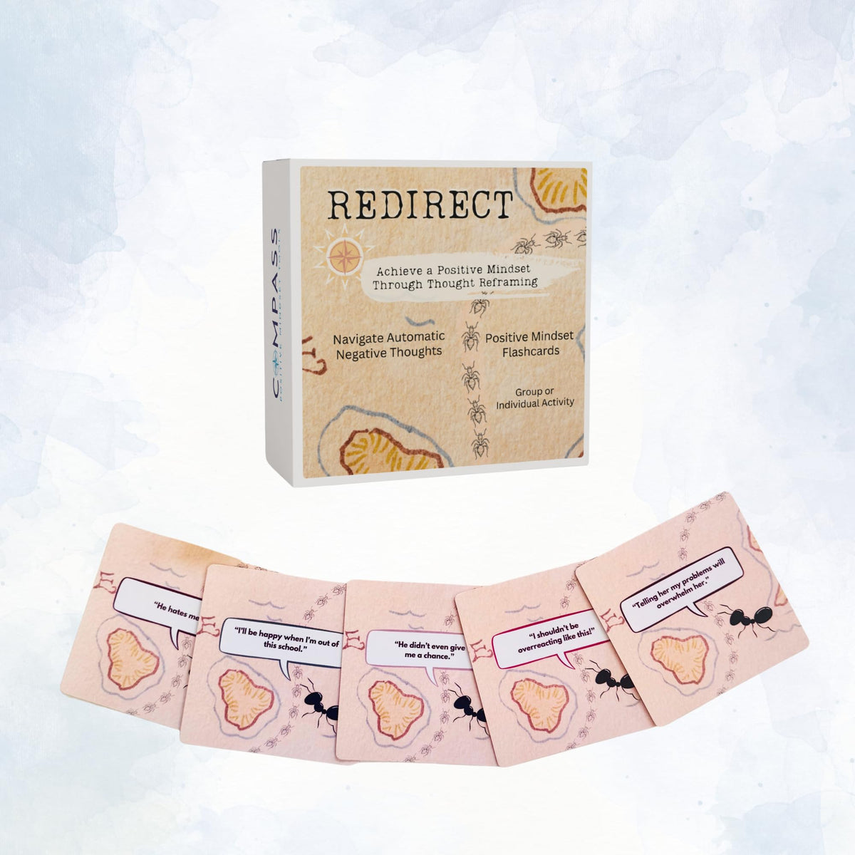 COMPASS Redirect Flashcards ideal for SEL classroom activities and discussions.