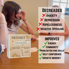 COMPASS Redirect Flashcards shown in a group therapy setting to encourage interactive learning.
