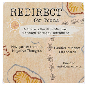COMPASS Redirect Flashcards overview showing the set for reframing negative thoughts into positive self-talk.