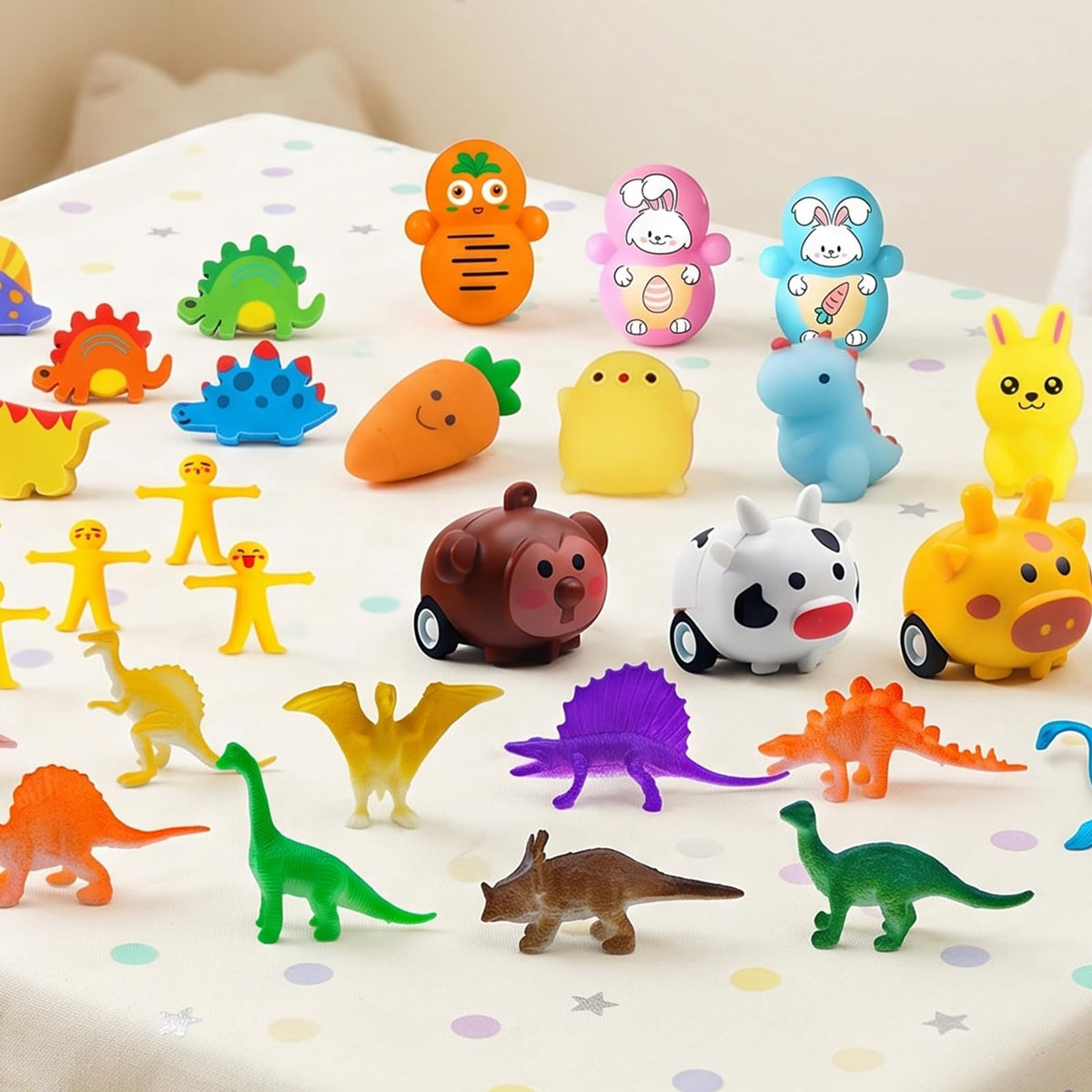 Coneatness dinosaur tops and stickers bright craft add-ons.