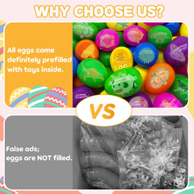 Coneatness prefilled toy eggs showcase small surprises like rings and squishies