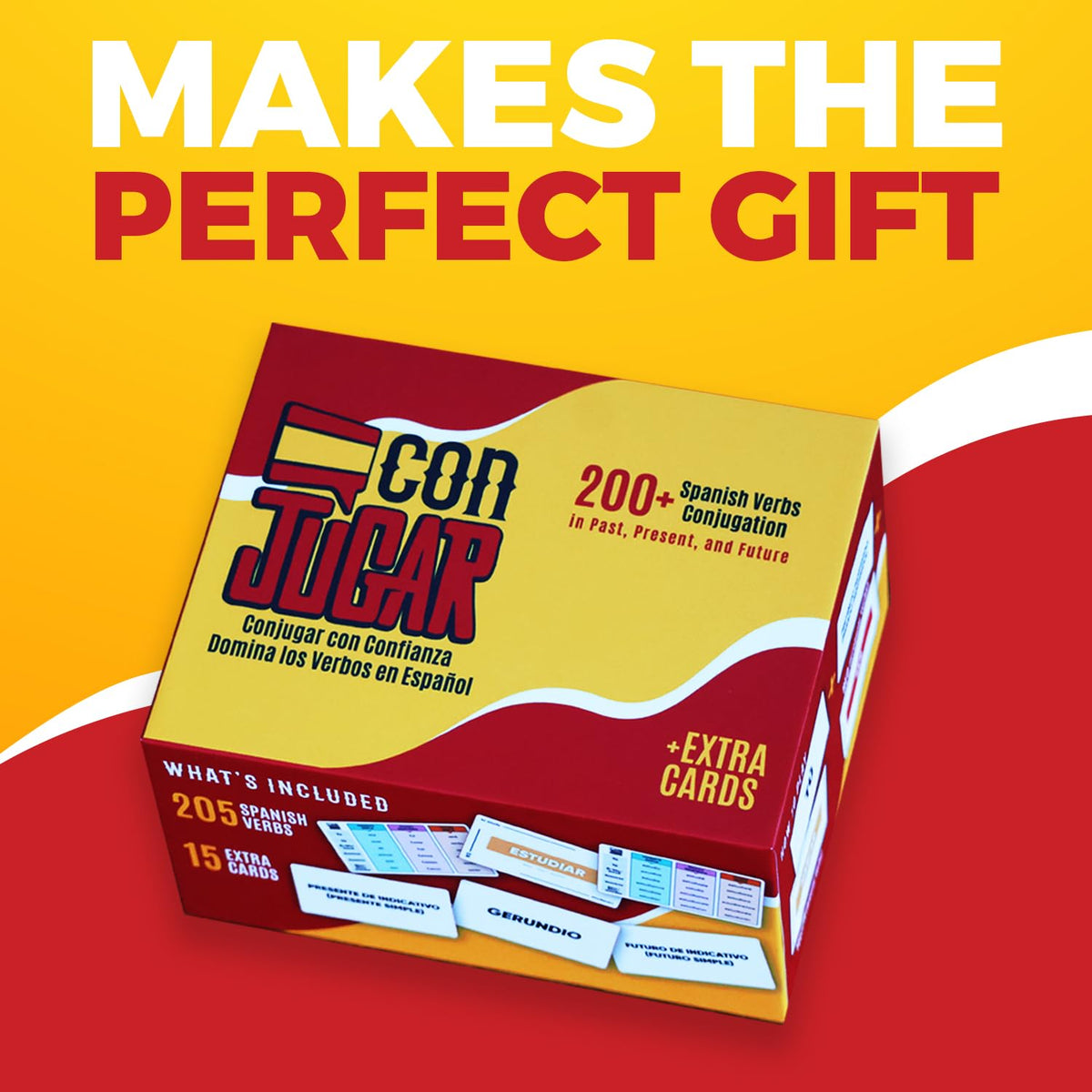 Ideal for classroom drills and solo practice with conJUGAR verb cards.