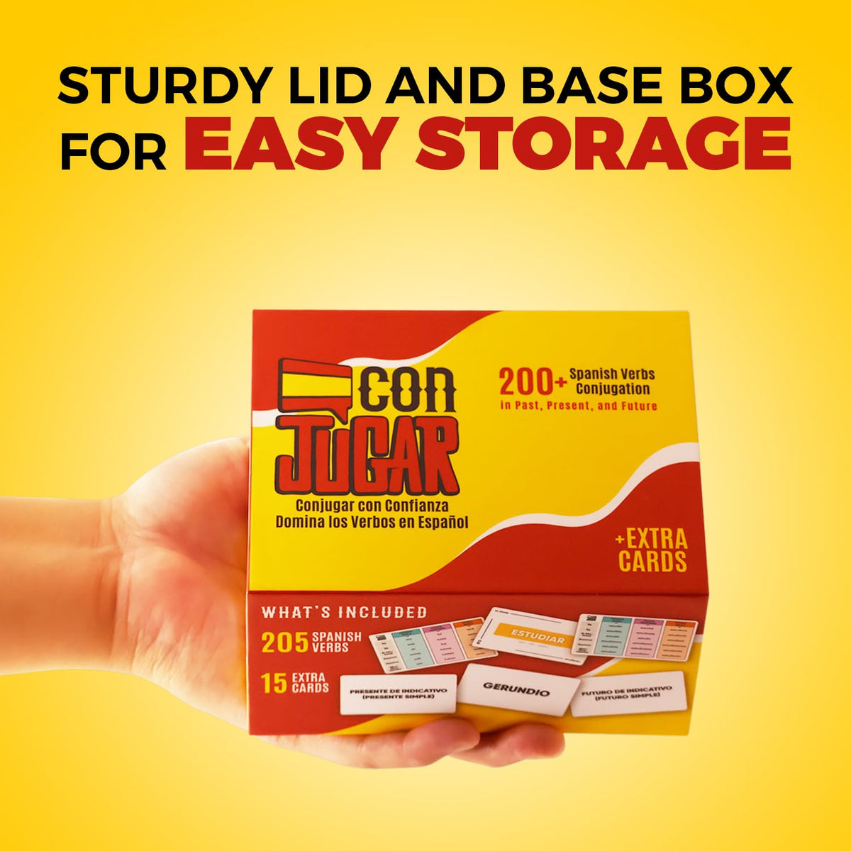 conJUGAR flashcards support offline study with no internet required.
