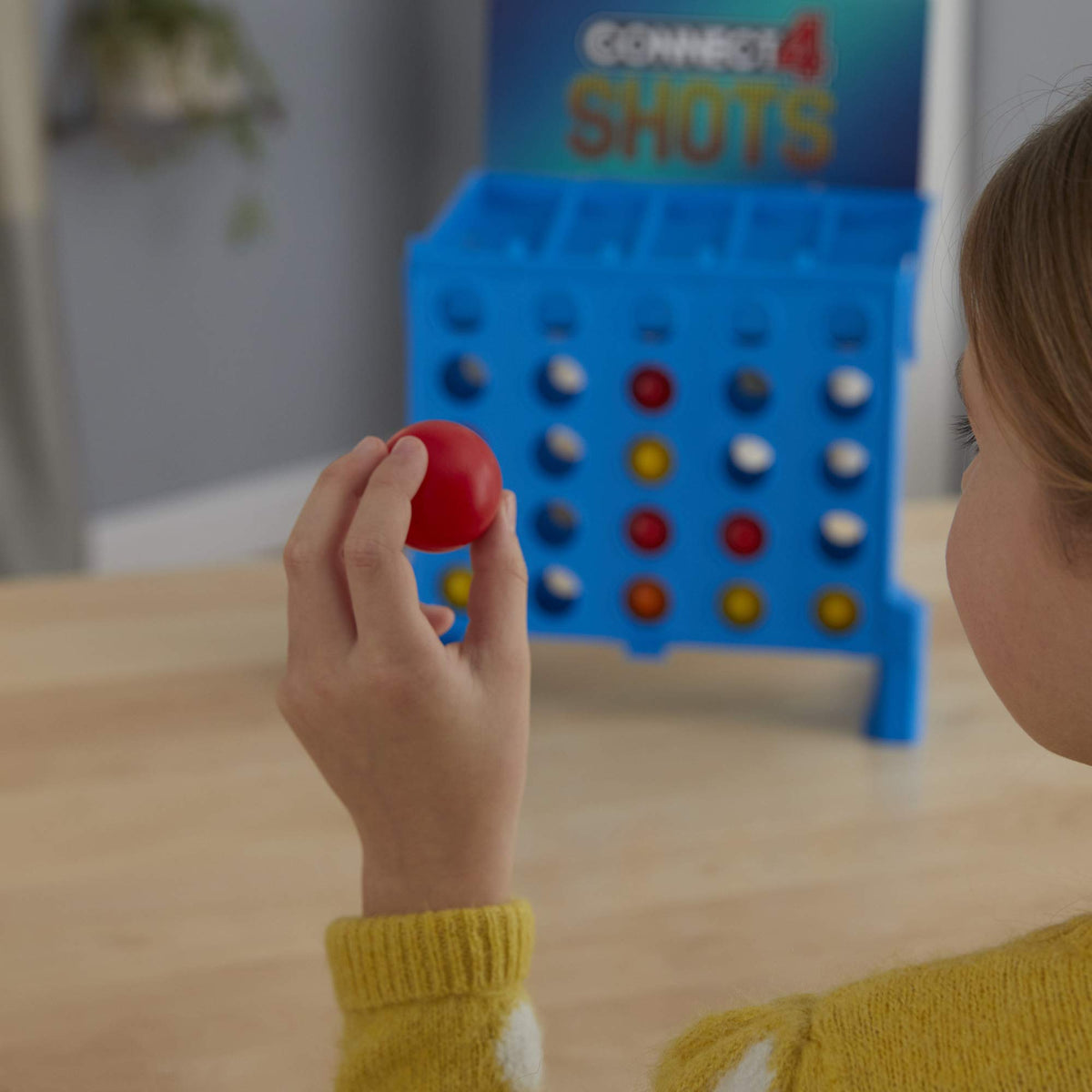 Connect 4 Shots grid with vertical, horizontal, and diagonal alignment.