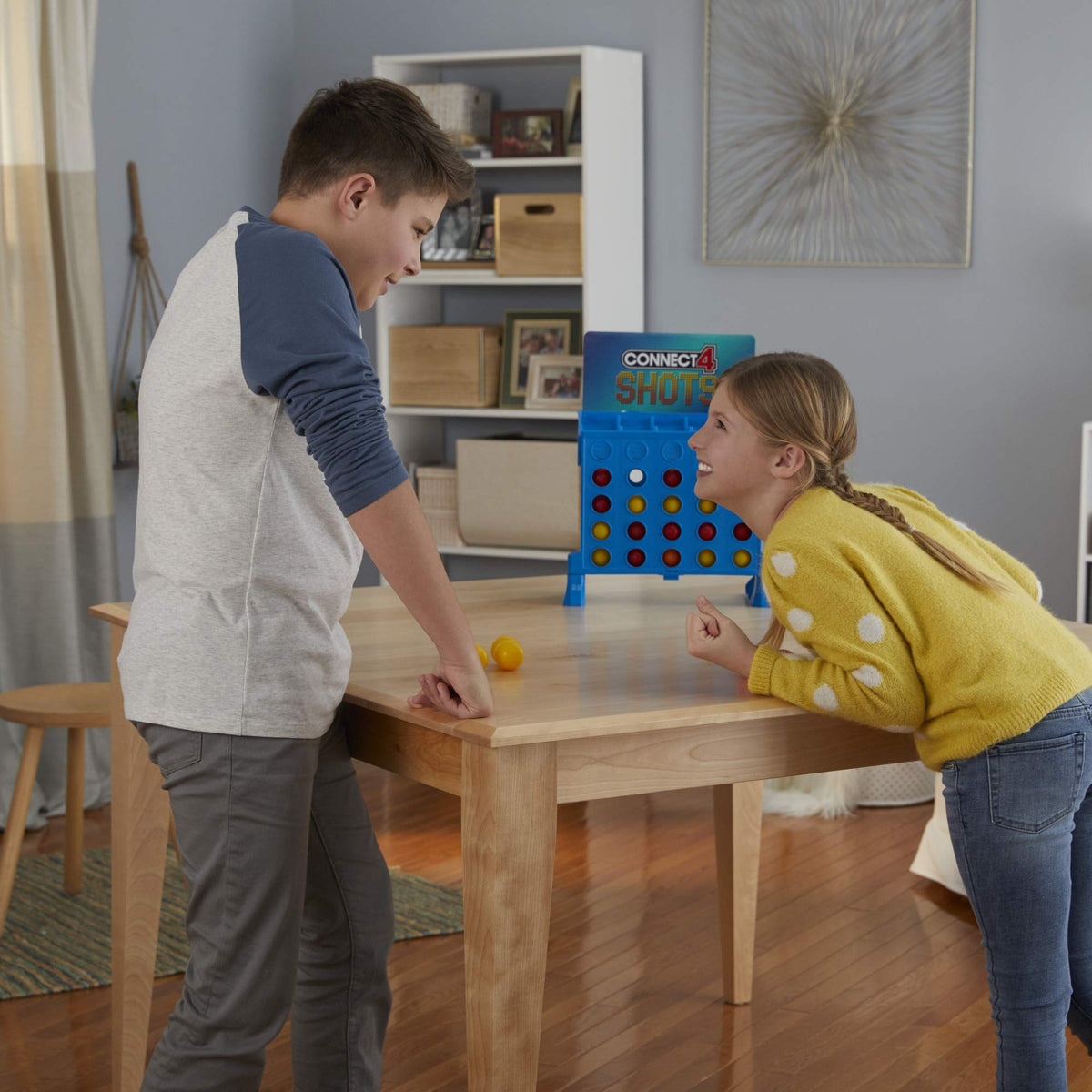 Connect 4 Shots storage case for easy transport and tidy storage.