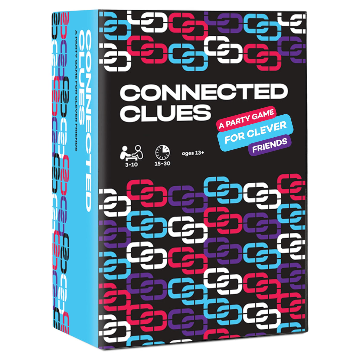 Connected Clues card layout showcase for engaging party gameplay and quick rounds