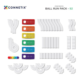 Rainbow ball run demonstrates safe, non-toxic construction for curious minds.