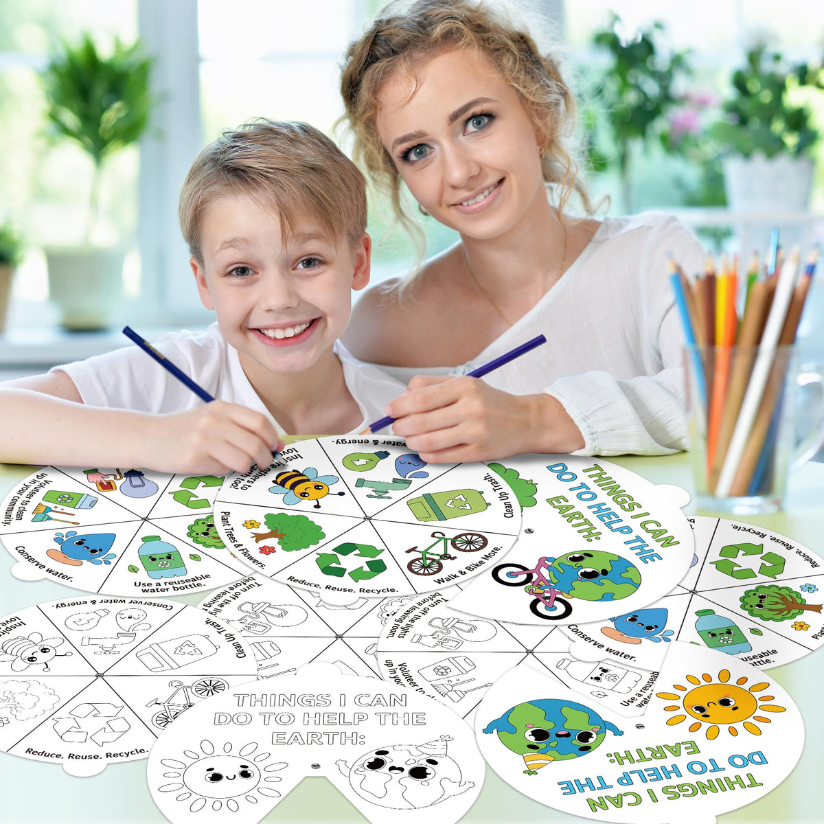 COcnny Earth Day craft idea set ideal for Sunday school and home classrooms.