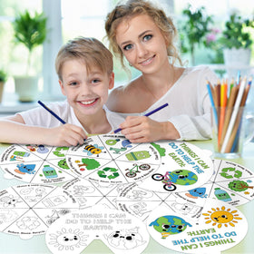 COcnny Earth Day craft idea set ideal for Sunday school and home classrooms.