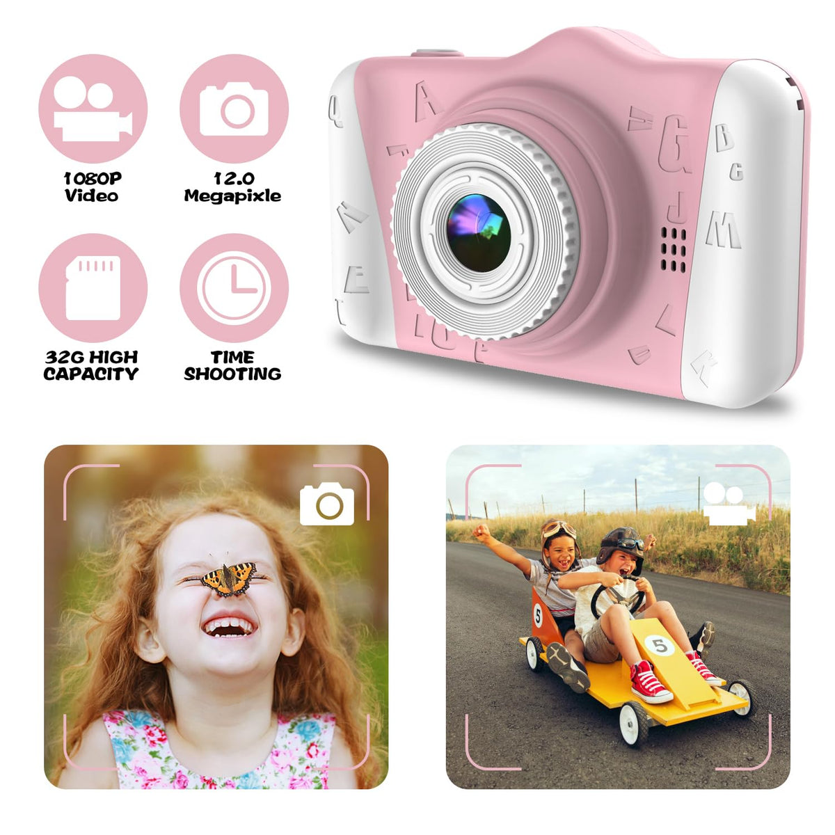 Conree Kids Camera 1080p video sample, crisp playback for kids