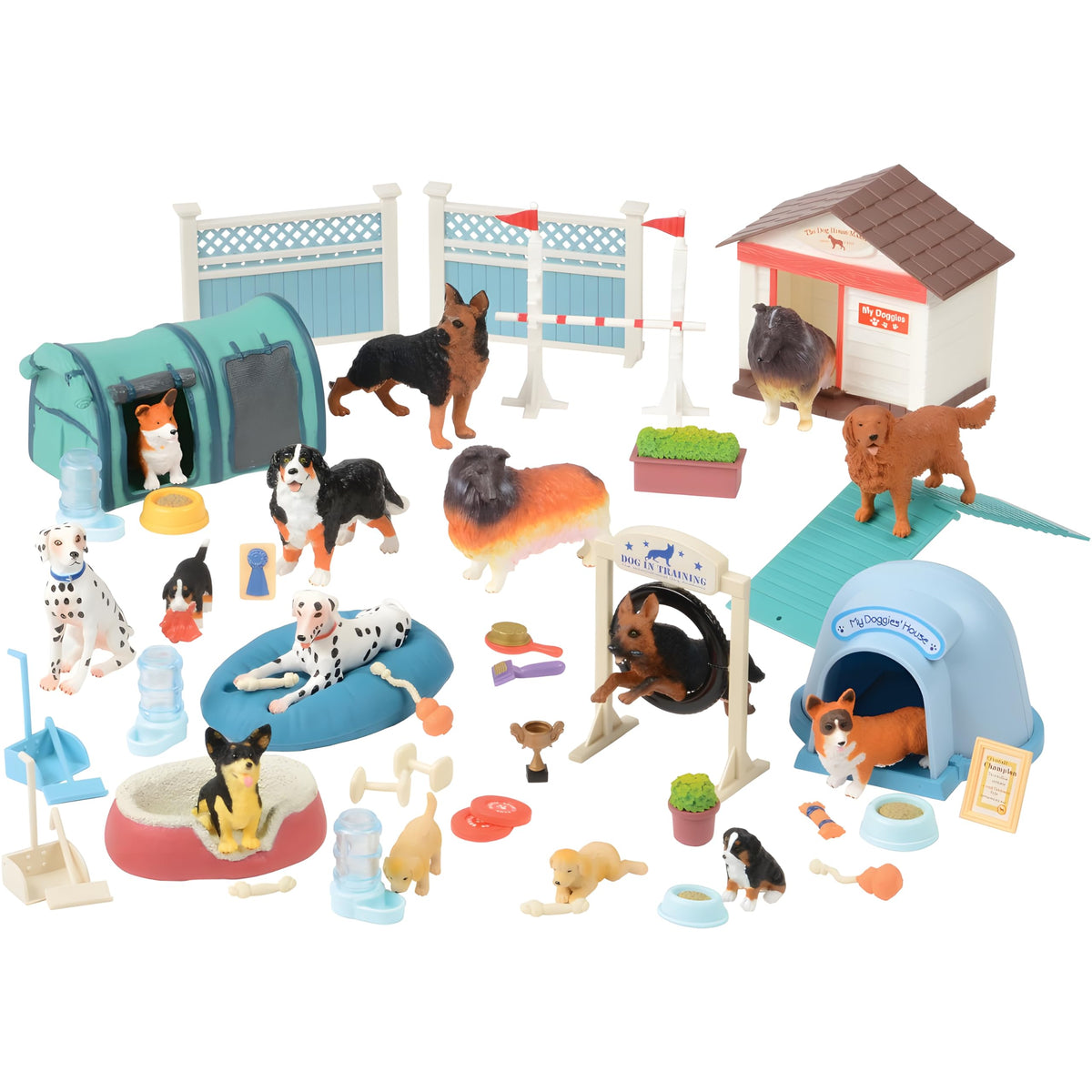 Constructive Playthings Dog Academy Dalmatian figurine for imaginative pretend play