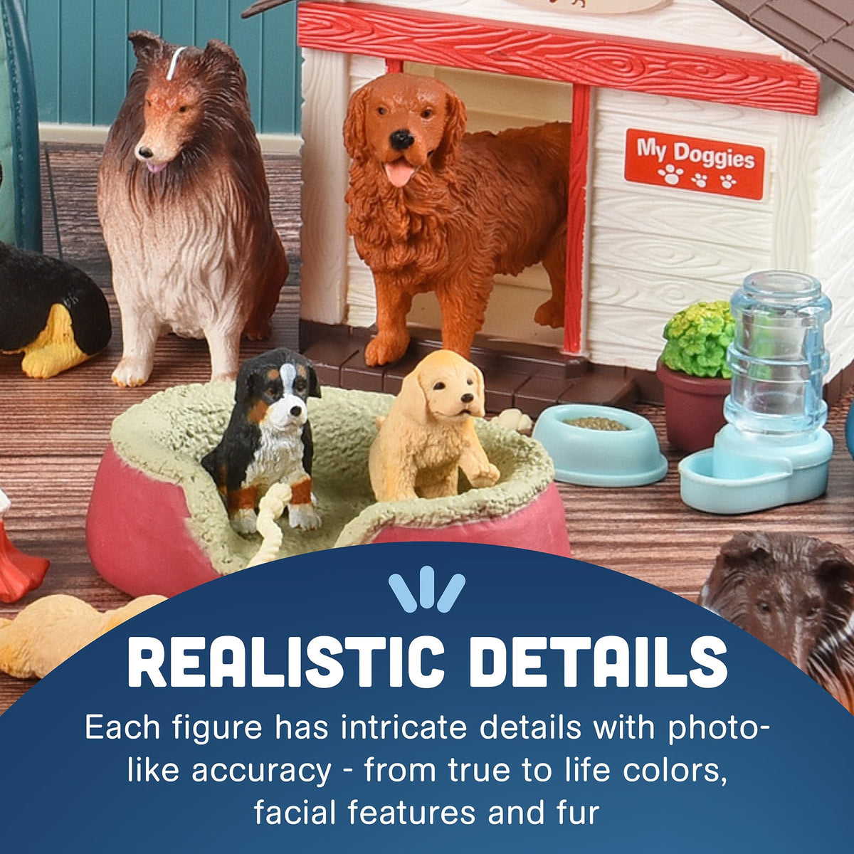 Constructive Playthings Dog Academy Labrador with puppy ready for family playtime