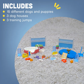 Constructive Playthings Dog Academy training accessories for realistic scenarios