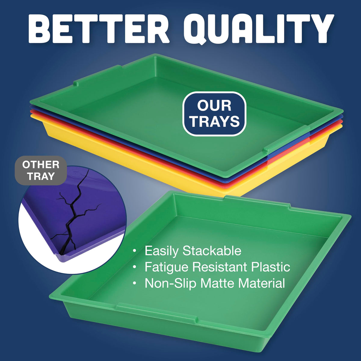 Constructive Playthings messy tray blue perfect for sand crafts and tidying