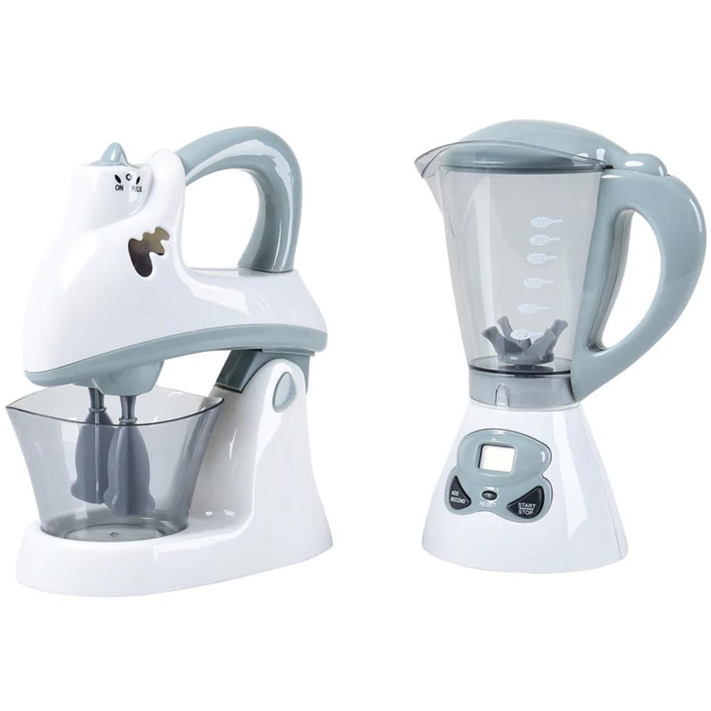 Constructive Playthings blender with spinning blades for pretend smoothies and active play.