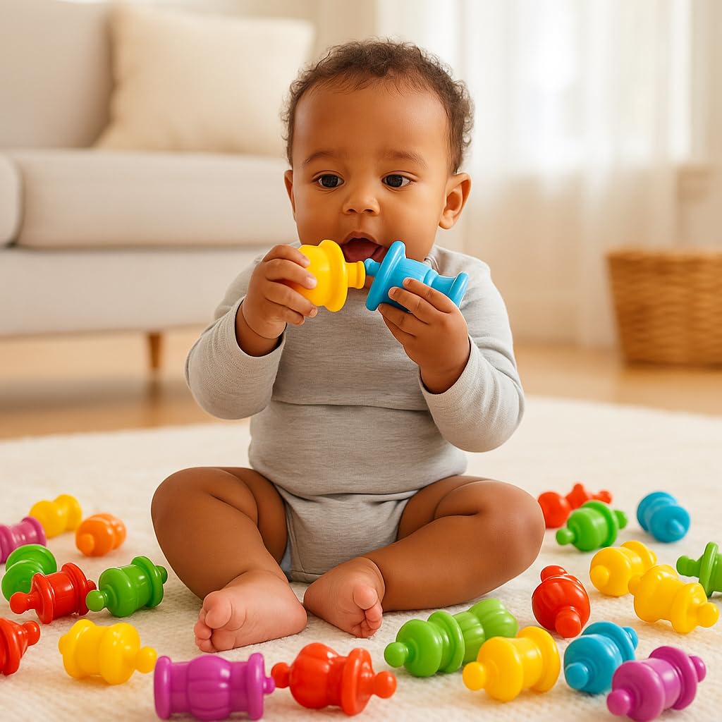 Constructive Playthings durable snap beads for safe, chunky design for toddlers.