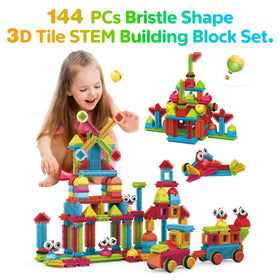 Contixo bristle shape tiles colors inspire vibrant play and color exploration.