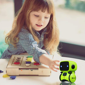 Contixo R1 ear-touch interaction responds with friendly speech prompts.