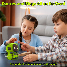 Contixo R1 touch-sensor head triggers movements, teaching cause-and-effect through play.