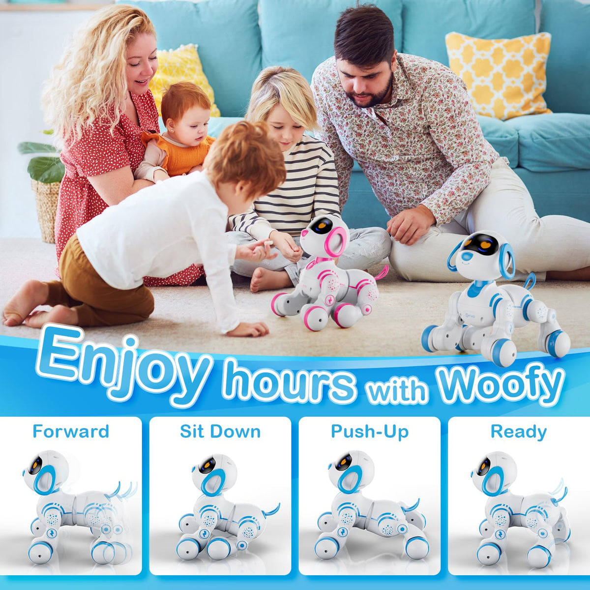 Contixo R3 responds to head touch with cute sounds for tactile play.