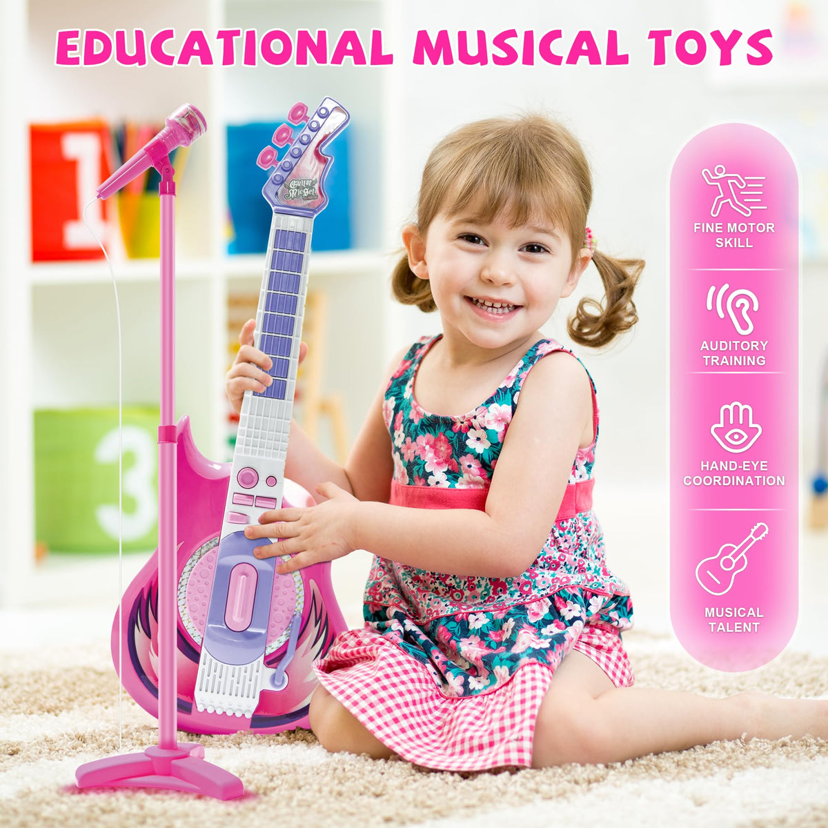 Contixo TG4 adjustable-height microphone stand supports growing performers.