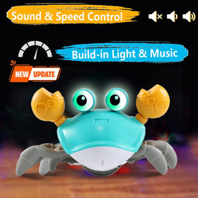 Control Future Crawling Crab Toy lights and sounds for engaging playtime