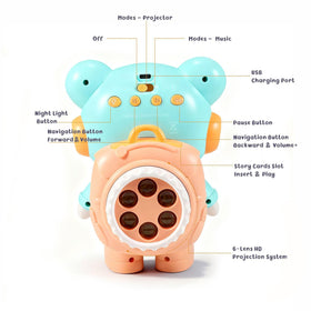 Control Future Little Bear Story Dream Projector compact design fits rooms