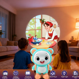 Control Future Little Bear Story Dream Projector displaying 11 fairy tales for bedtime imagination