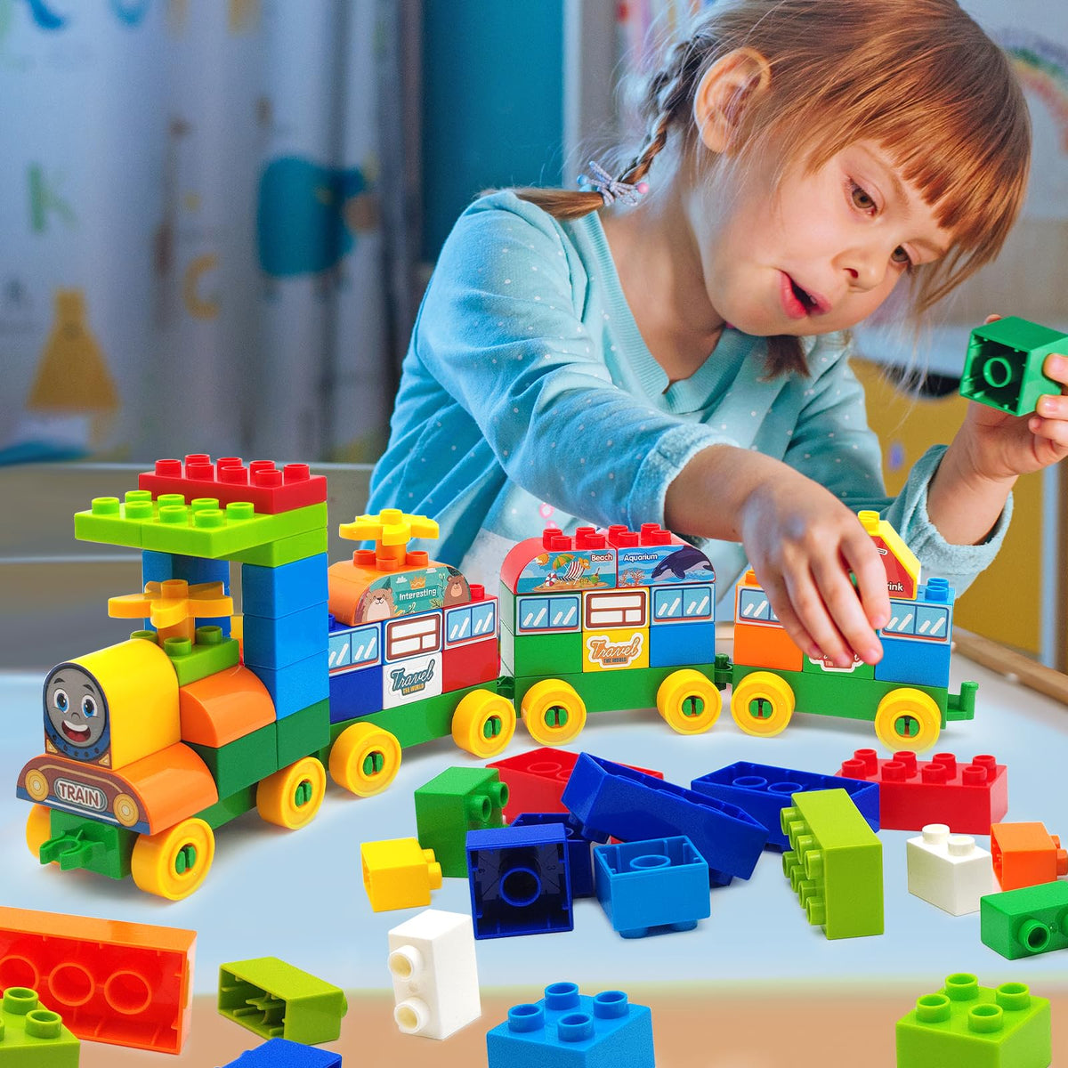 CONVENTEJOY large ABS blocks ensure sturdy, safe construction for little hands.