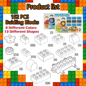 CONVENTEJOY large blocks with smooth ABS material for safe, easy grasp by little hands.